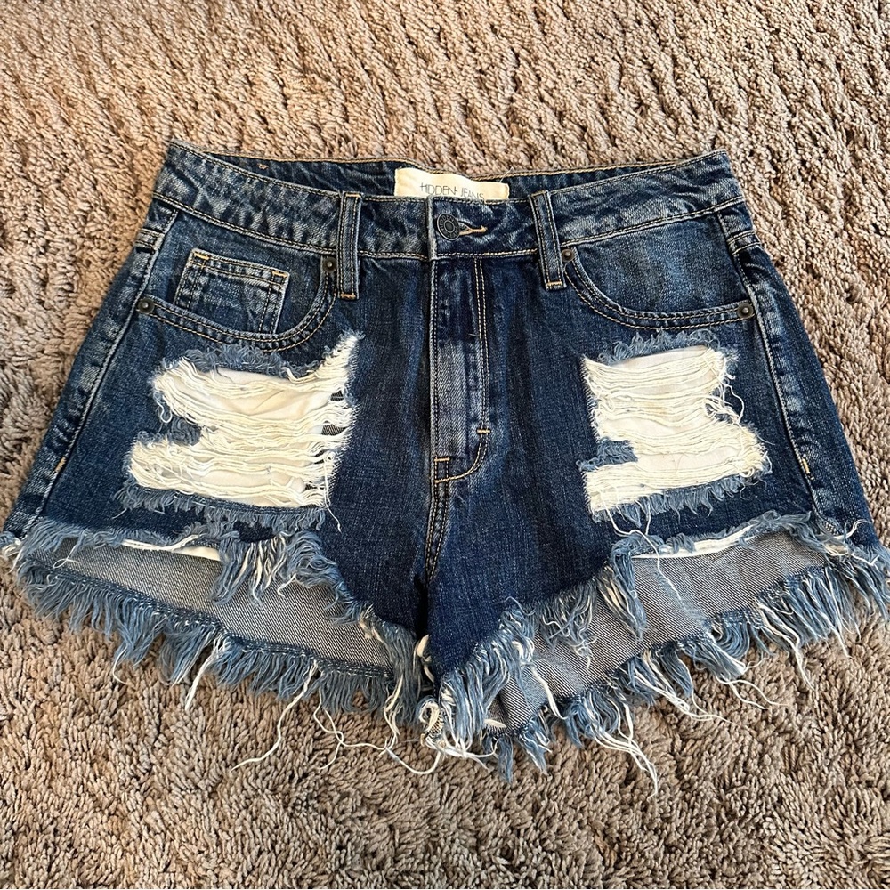 Distressed Jean Shorts